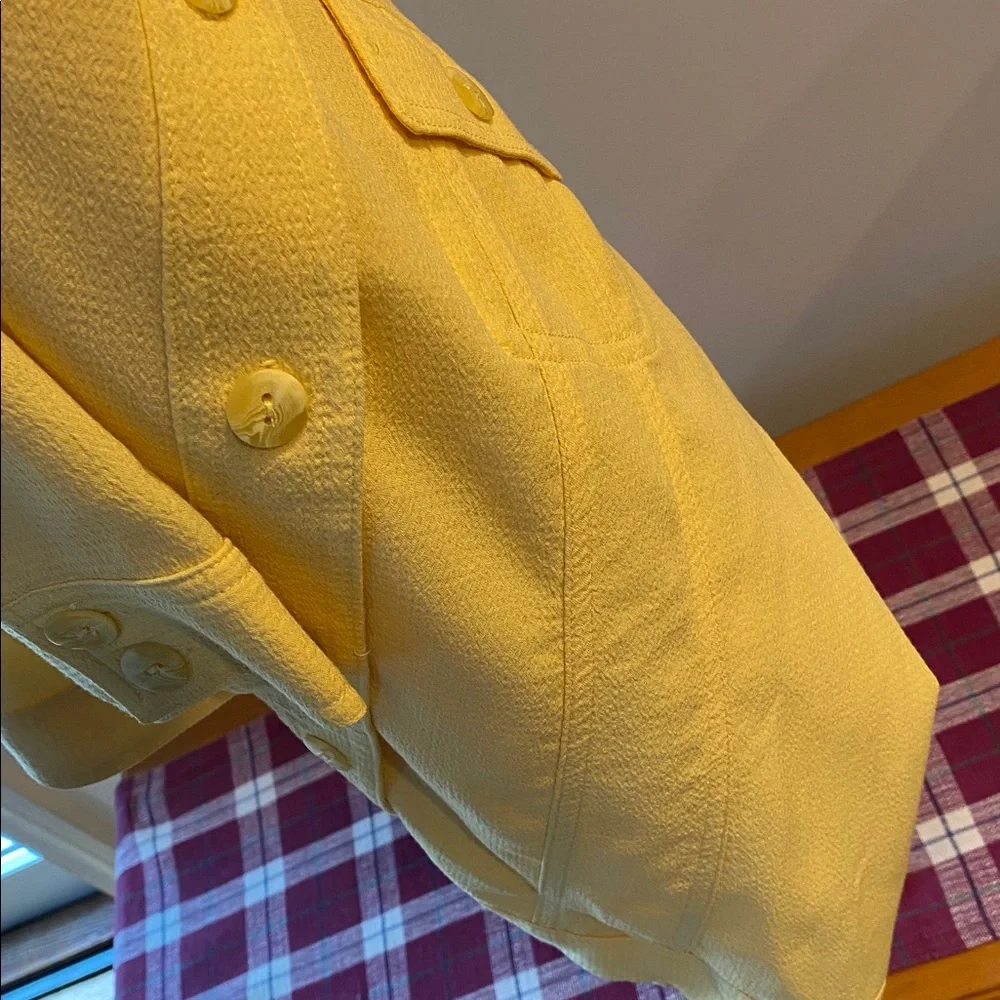 Christopher Banks Petite Large Yellow Button Top or Maybe a Lighweight Jacket - Picture 15 of 16